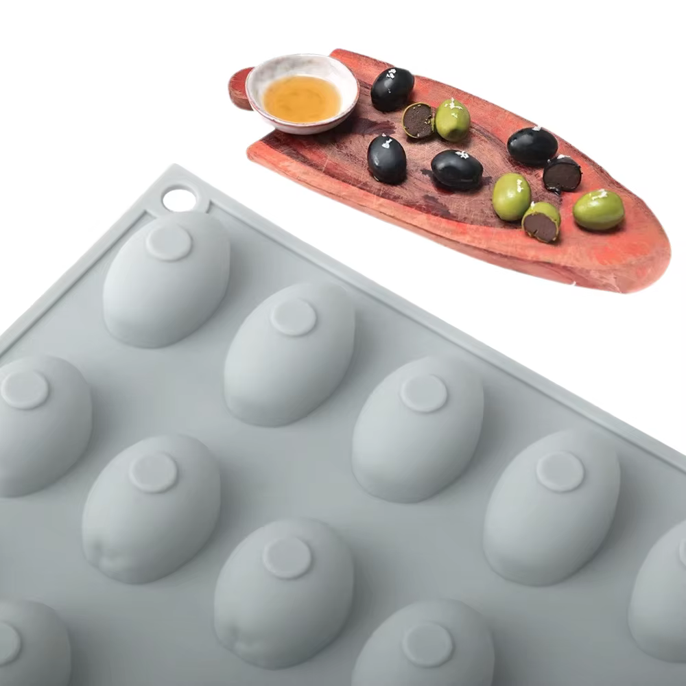 Moule à gâteau en Mousse d'olive à 30 cavités, pour Dessert au chocolat, biscuits, pâtisserie française, moule de cuisson