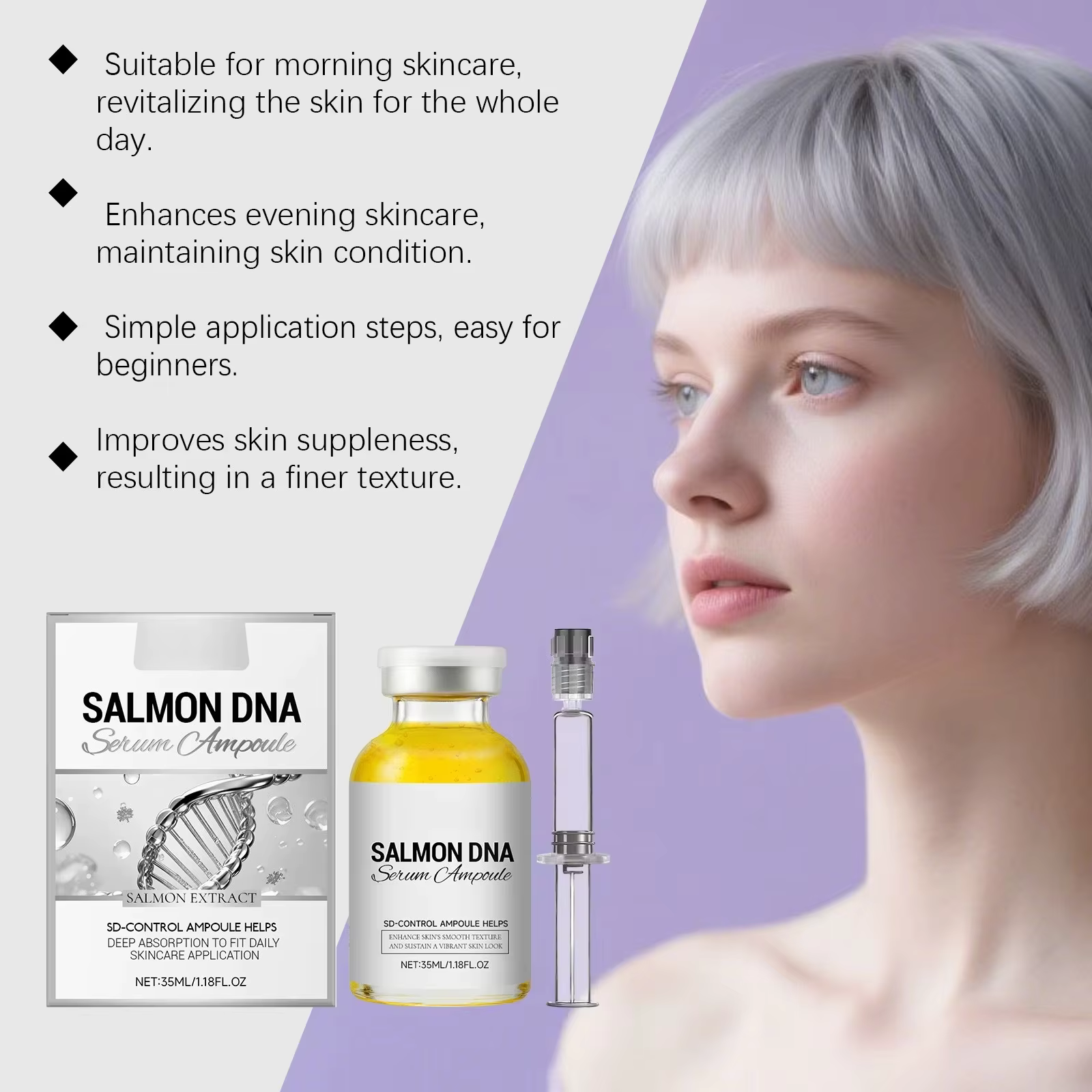 Ampoule revitalisante au peptide de soie