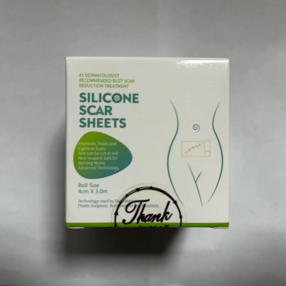 Bandes de silicone auto-adhésives 4CM X 3M pour cicatrices, ruban anti-vergetures, patchs de couverture de cicatrices réutilisables et efficaces, bandes de soin cutané