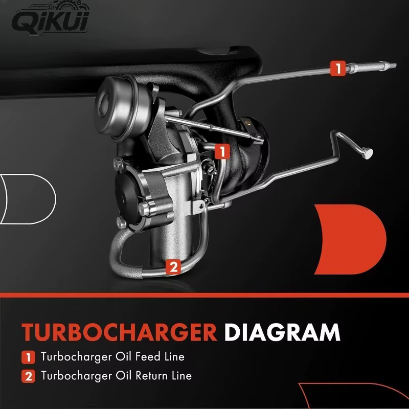 QIKUI 11428487372 Conduite d'entrée d'huile du turbocompresseur compatible avec Mini Cooper 2014 2015 2016 2017 2018 2019, 1.5L