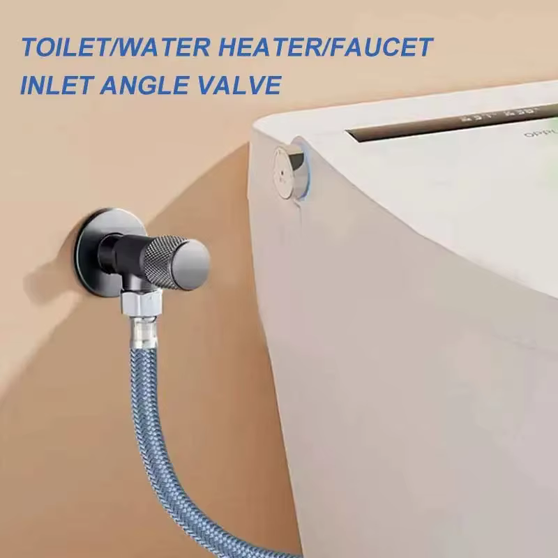 Vanne d'entrée de robinet à 4 Points G1/2, Triangle en laiton, vanne d'arrêt d'eau de chauffage, salle de bains, toilettes, Machine à laver, interrupteur universel