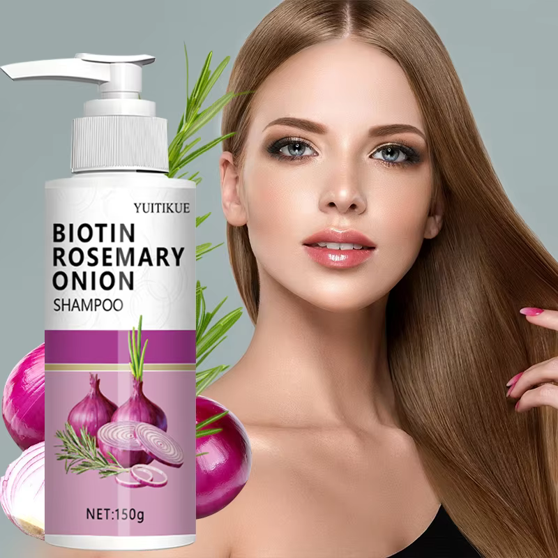 Shampoing à l'oignon au romarin et à la biotine