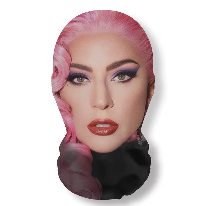 Masque drôle imprimé en 3D, Cosplay Pop Singer Lady gaga, masques complets en maille élastique respirante, cagoule, couvre-chef, accessoires pour fans