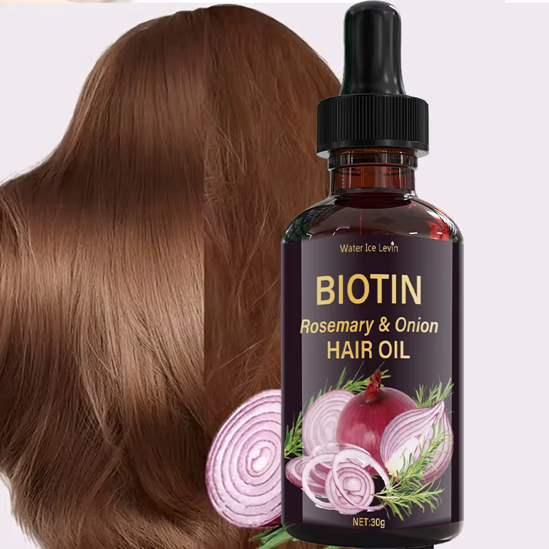 Huile Capillaire Romarin & Oignon au Complexe Vitaminé - Nourriture des Fibres - Soin Avant Brushing