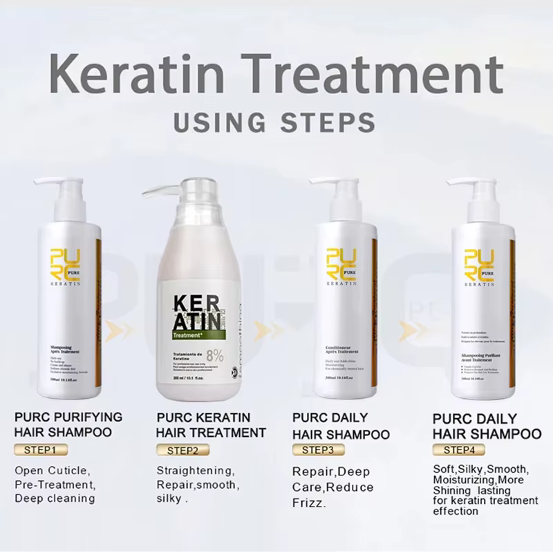 PURC Daily Conditioner Kératine Traitement Post-Astraightenant Nouris et Hydrate Masque capillaire 300 ml
