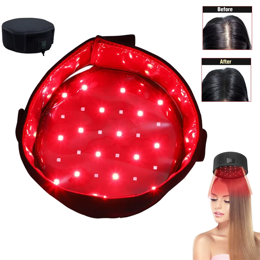 Capuchon de Massage pour thérapie à la lumière rouge LED, pour prévenir la perte de cheveux, utilisé pour le traitement professionnel de la perte de cheveux, réparation de la croissance sèche