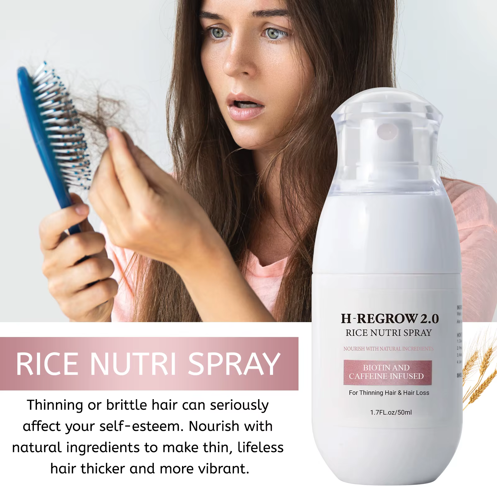 Eau de riz fermentée pour la croissance des cheveux