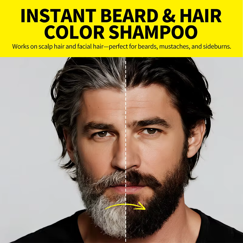 Shampoo colorant pour cheveux 5 en 1