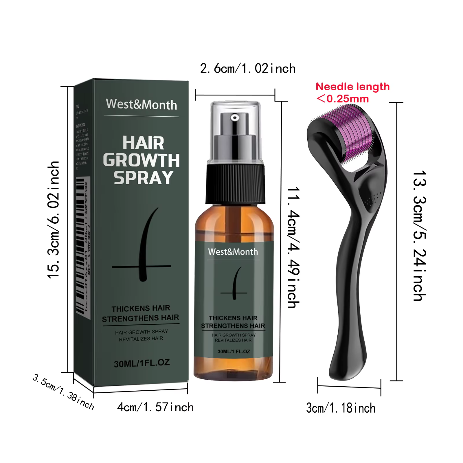 Kit de spray pour barbe homme avec micro-rouleau 0