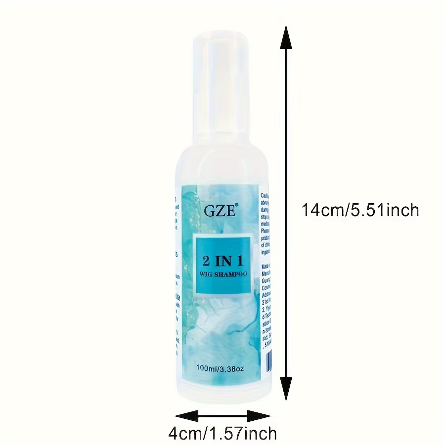 Shampoing pour perruque GZE 2 en 1 pour cheveux synthétiques