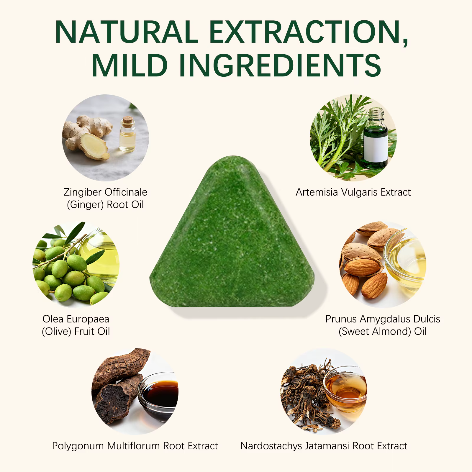 Barres de shampoing naturelles aux herbes - Nourrissantes et fortifiantes, pour des cheveux lisses et brillants, soin régulateur de sébum aux extraits végétaux doux.