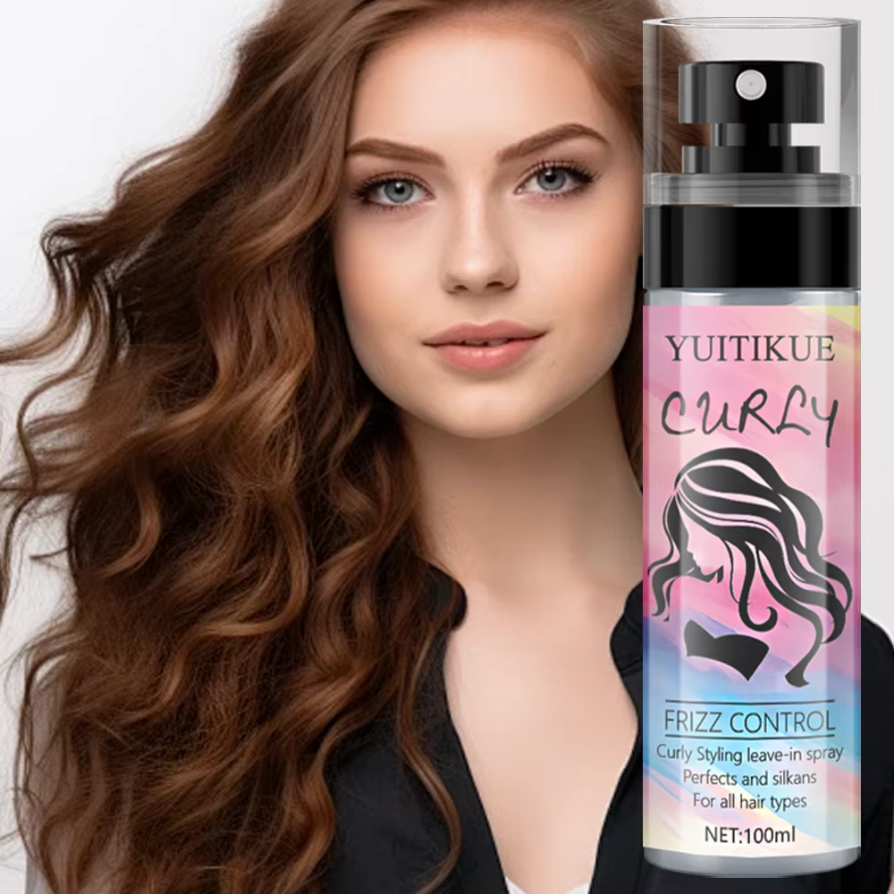 YUITIKUE Spray Coiffant Sans Rinçage pour Cheveux Bouclés