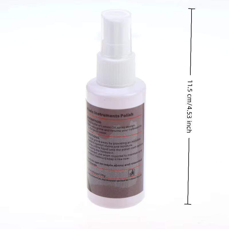 Huile de citron 60ml pour l'entretien de la touche de l'ukulélé et de la guitare, huile nettoyante et polissante pour guitare