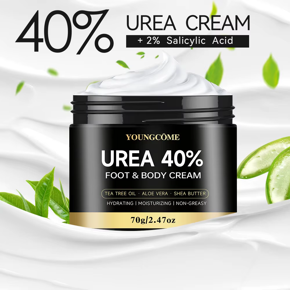 Crème pour les pieds à l'urée 40%, pour pieds secs et craquelés, talons, genoux, traitement réparateur des mains, crème hydratante pour les pieds, dissolvant de peau morte