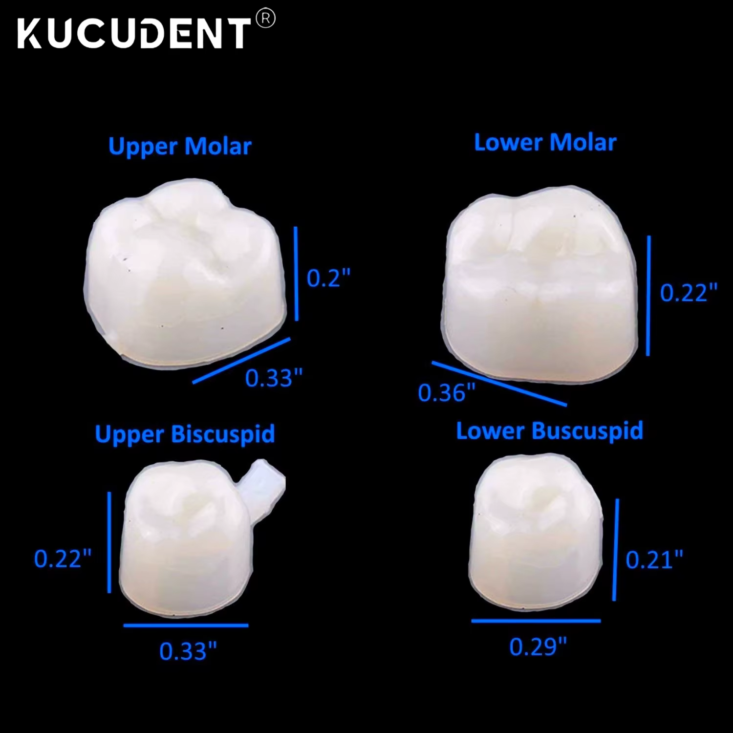 Kit de couronne dentaire temporaire, 50 pièces/boîte, placage de dents antérieures, molaire avant, postérieur, soins buccaux, blanchiment des dents, matériel de dentiste