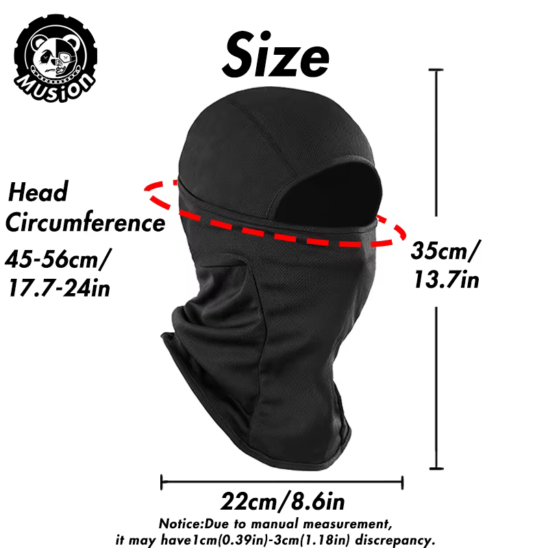Musion Cagoule Masque facial de cyclisme pour femme Foulard une pièce multifonctionnel Coupe-vent Anti-poussière Protection solaire Quatre saisons