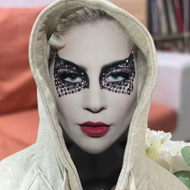 Masque drôle imprimé en 3D, Cosplay Pop Singer Lady gaga, masques complets en maille élastique respirante, cagoule, couvre-chef, accessoires pour fans