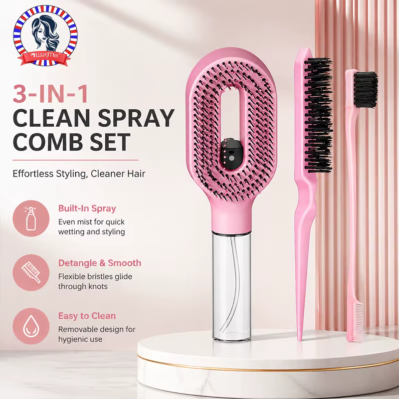 Brosse démêlante avec vaporisateur