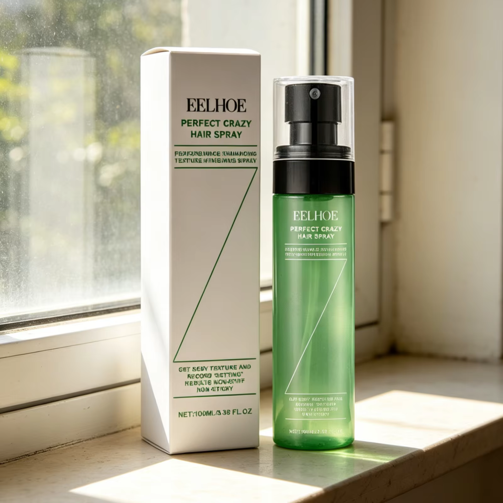 EELHOE Spray Volumisant Contrôle Sébum Rafraîchissant Anti-Frisottis Séchage Rapide Léger Non Gras Lissant Doux 100ml