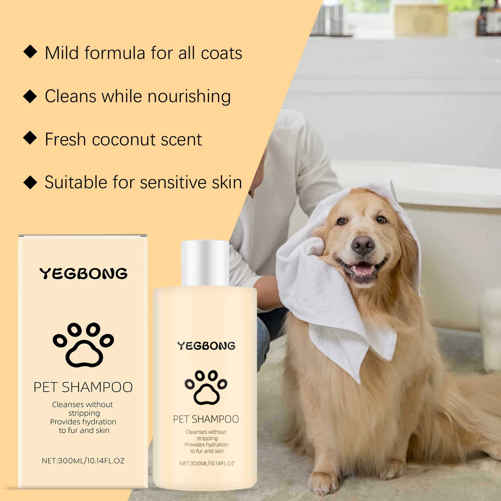 Shampooing pour animaux de compagnie, nettoyage en profondeur, désodorisant, hydratant, adoucissant pour les poils, soulage les irritations cutanées, shampooing pour chiens et chats