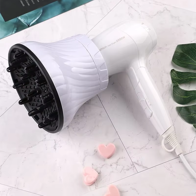 Diffuseur de cheveux universel Adaptable pour sèche-cheveux avec conception rotative cheveux bouclés grande capuche de vent forme fixe dispersant le vent