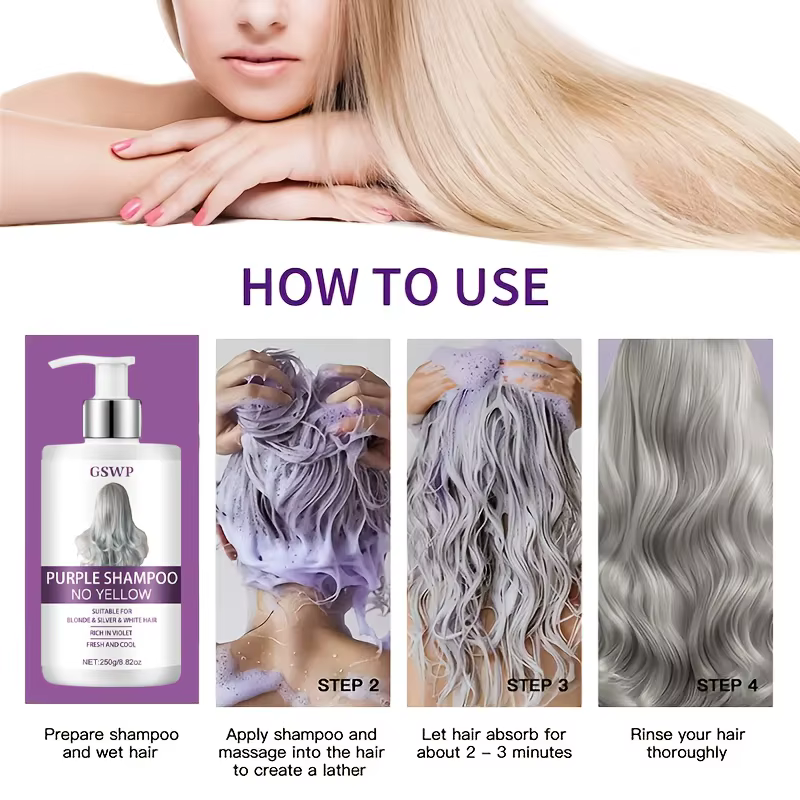 GSWP Shampooing 2-en-1 violet grande capacité qui nettoie en douceur