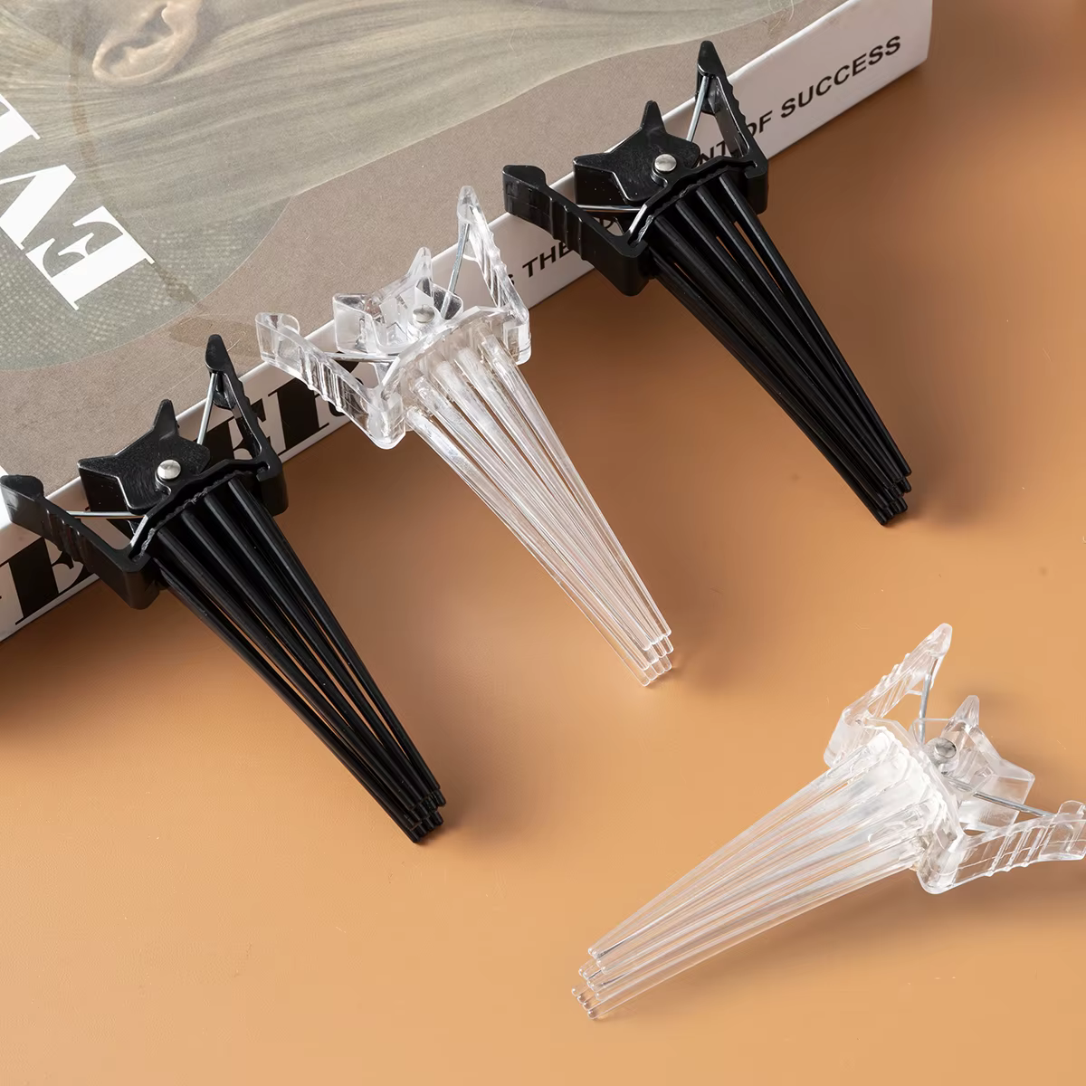 2 pièces Simple moelleux épingle à cheveux friser racine haute naturel