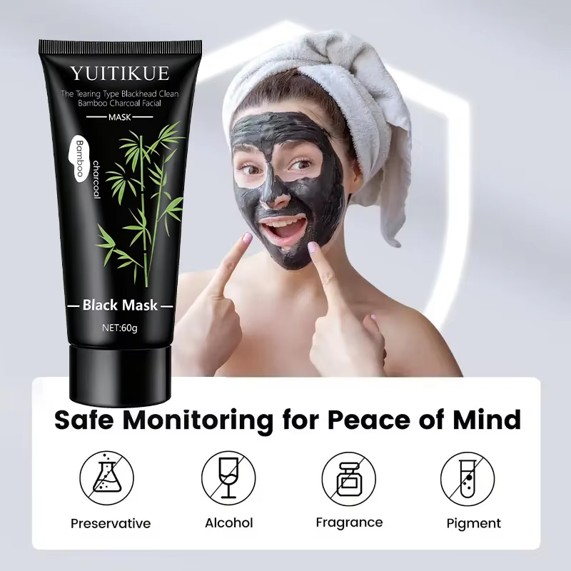 YUITIKUE Masque noir au charbon de bambou 60g - Type de déchirure Nettoyage en profondeur