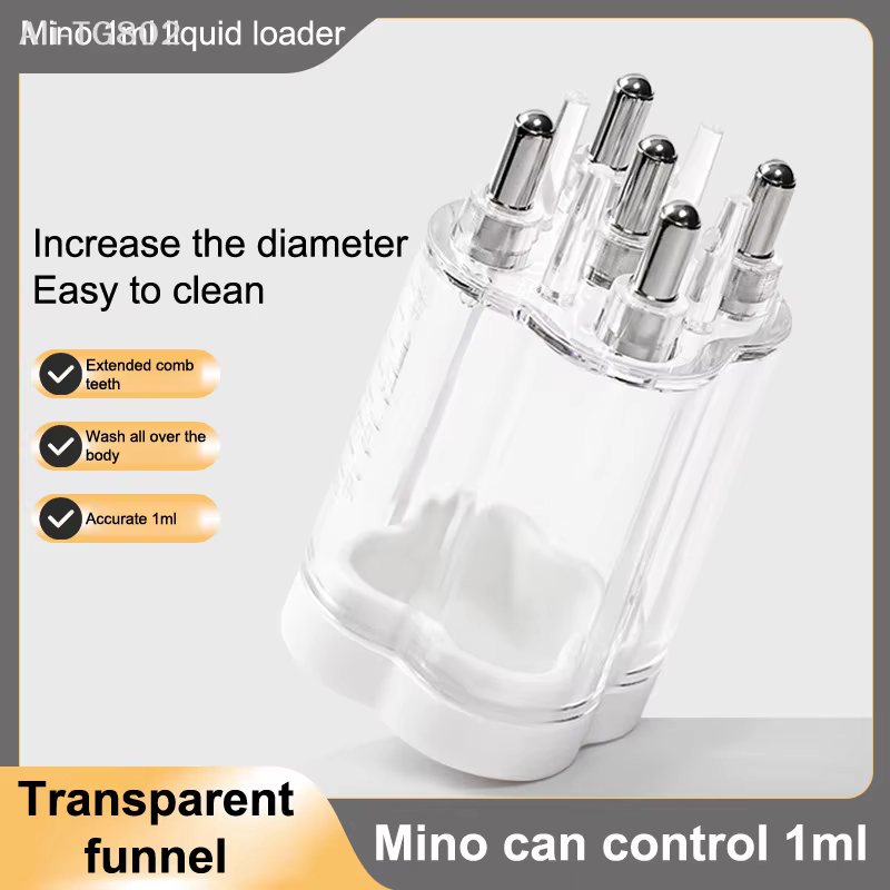 Applicateur de Minoxidil pour le Cuir Chevelu 1-8ml – Système de Massage et de Distribution de Liquide Capillaire avec Peigne Guide pour Traitement de la Perte de Cheveux