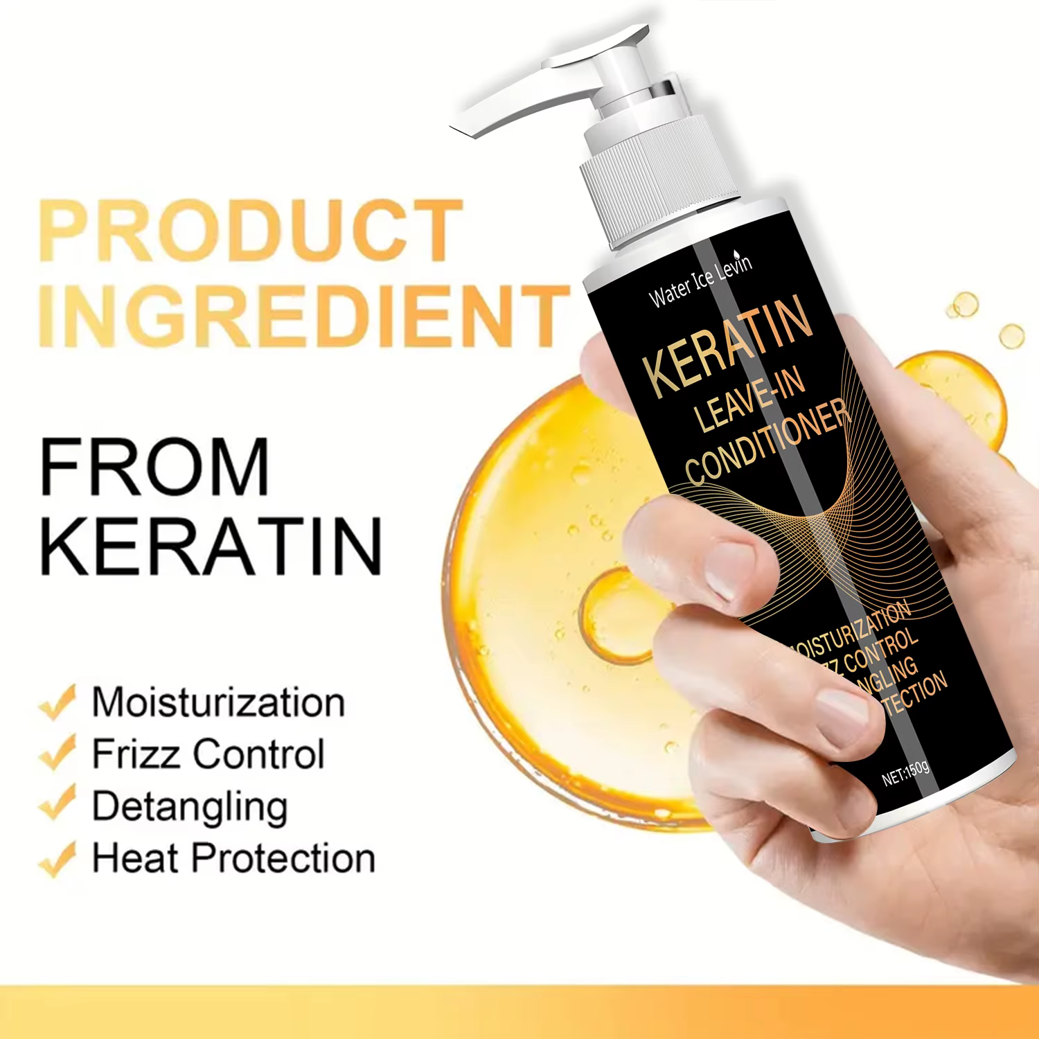 Après-Shampoing Kératine & Huile de Coco - Hydratation