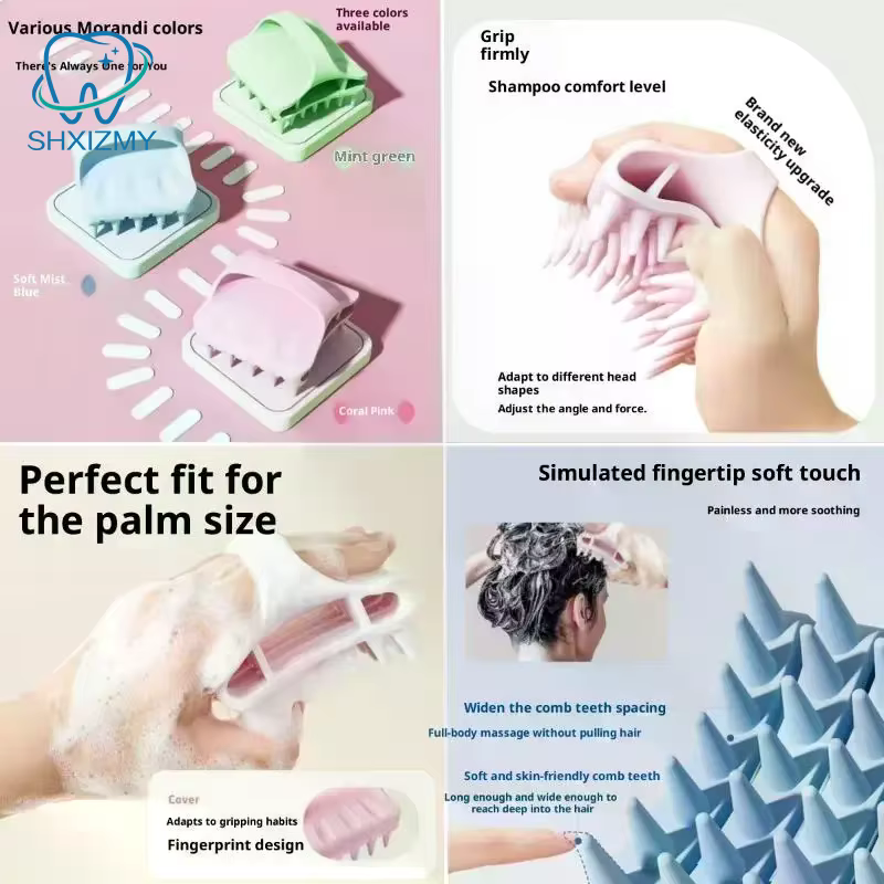 Brosse à shampoing, peigne de Massage du cuir chevelu avec poignée