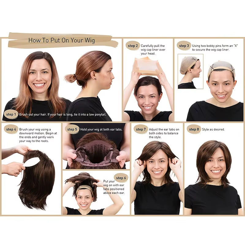 Perruque synthétique courte blonde bob avec frange
