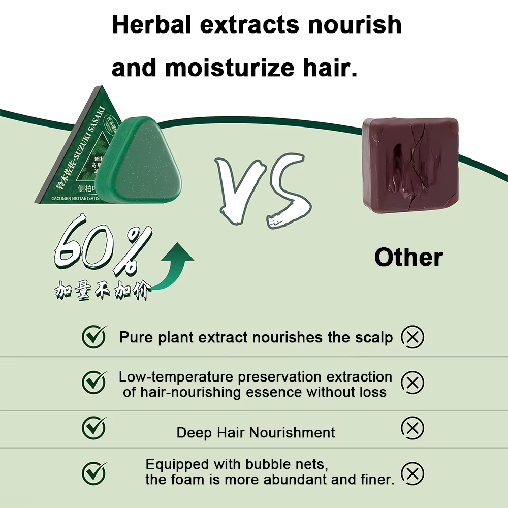 Le savon shampooing solide fait à la main (Orchidaceae Usman Grass) nourrit les cheveux