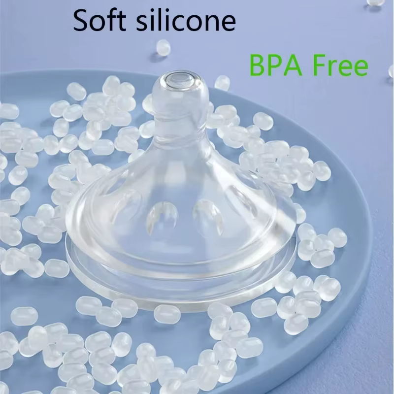 BiSantos en silicone imitant le lait maternel pour bébé, anti-colique, anti-étouffement, fournitures de vache pour nouveau-né
