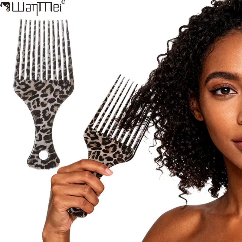 Peigne Afro à dents larges pour cheveux bouclés naturels