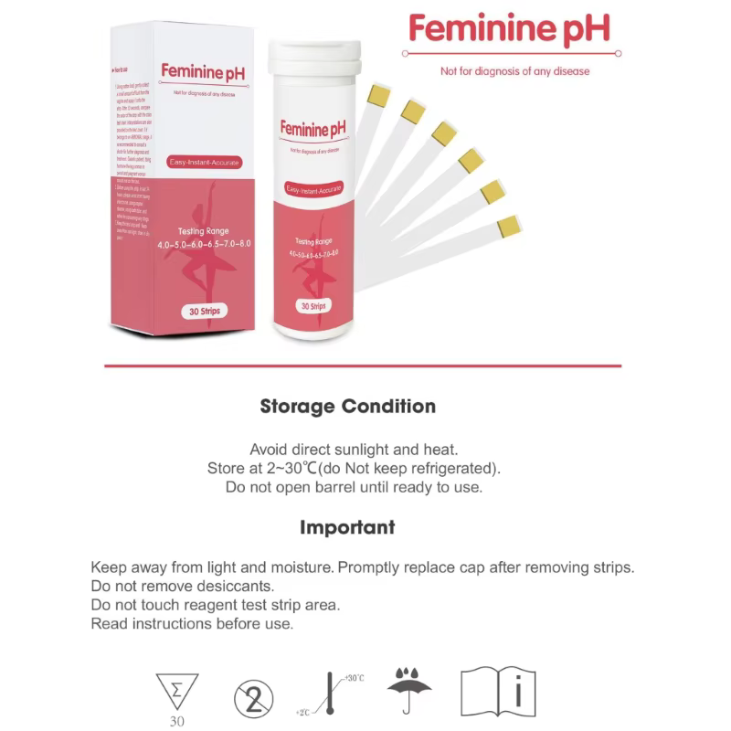 Inflammation gynécologique sœur santé féminine auto-test vagin PH bandes papier