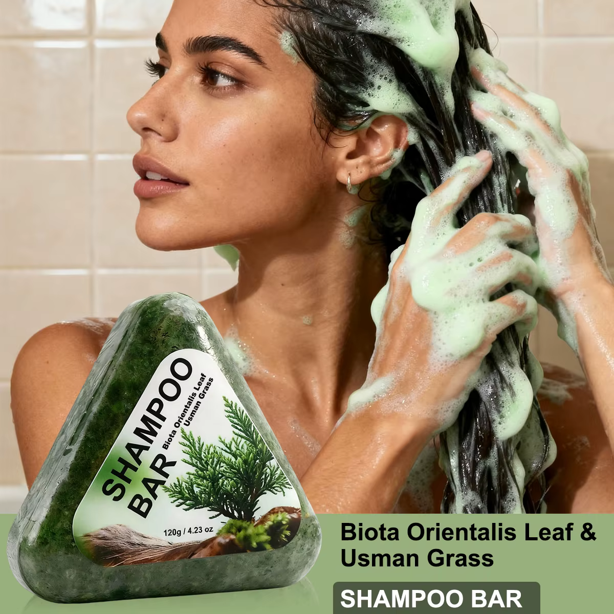 Usman Herbe Shampoo Bar pour la croissance des cheveux