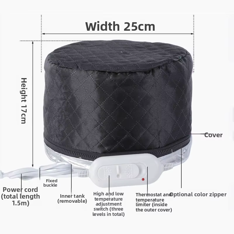 Bonnet chauffant imperméable pour soins capillaires