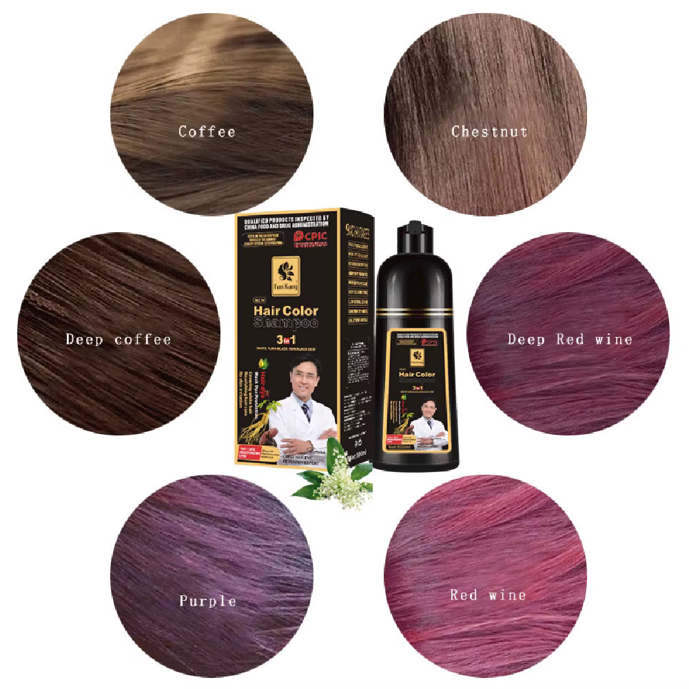 Shampoing de coloration instantanée 3 en 1