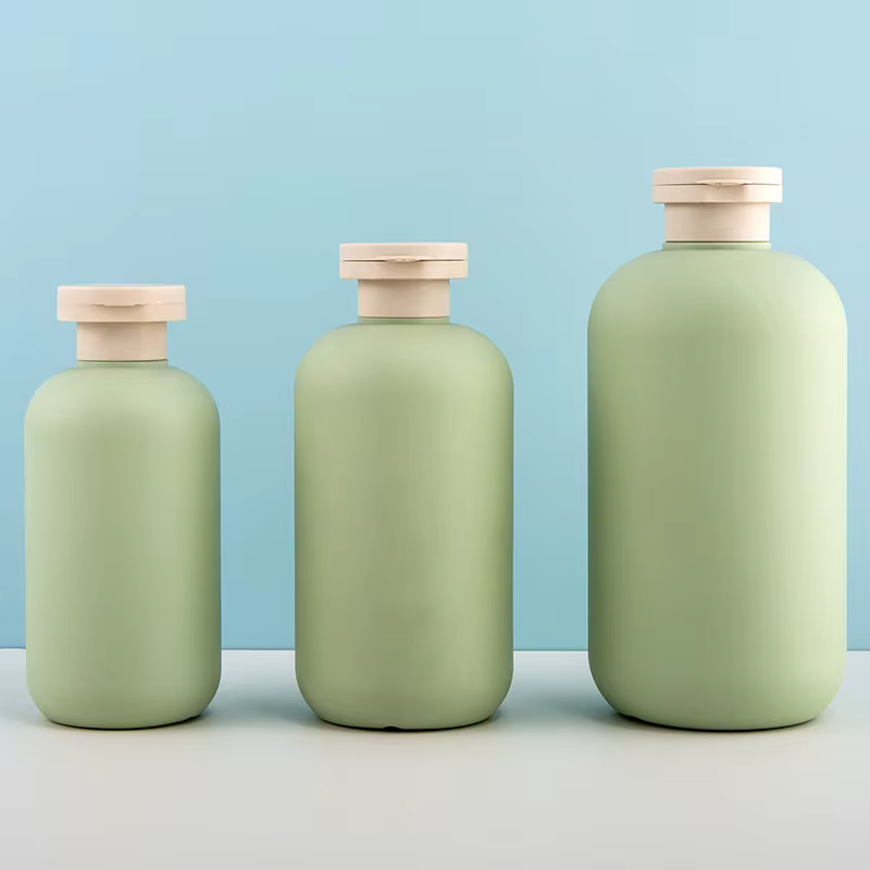 Shampooing en plastique vert avocat
