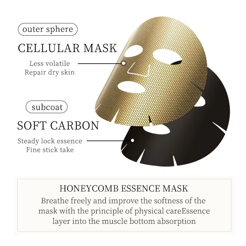 20 pièces SADOER 24K or hydratant masques pour le visage soins de la peau raffermissant nourrissant lisse rajeunissement de la peau masque feuilles masque