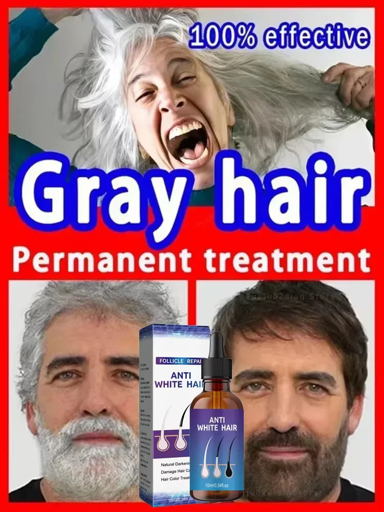 Sérum pour cheveux blancs à noirs