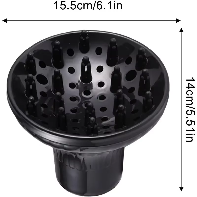 Diffuseur universel pour sèche-cheveux, diffuseur imperméable pour cheveux bouclés et ondulés, diffuseur résistant à la chaleur
