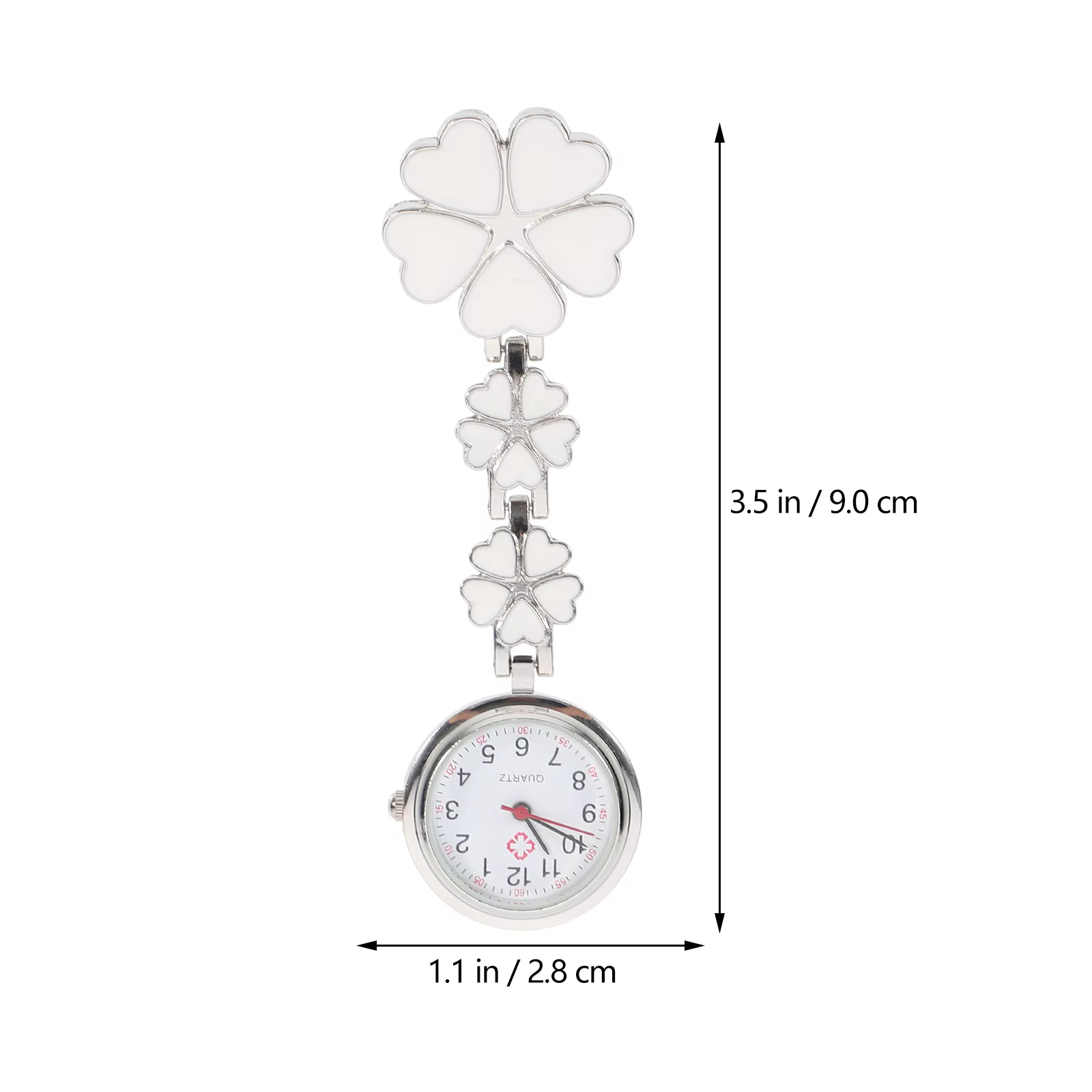 Montre à pince pour infirmière pour femme, montre à pince pour infirmière, montre à pince pour infirmière, blanc