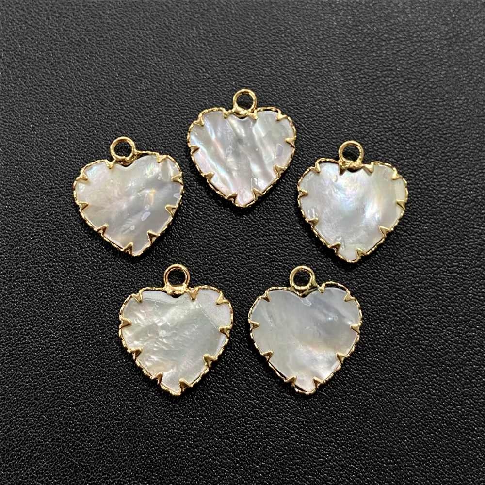 Pendentif de coquillages en nacre naturelle, goutte d'eau en forme ronde, connecteur de coquille d'ormeau pour la fabrication de bijoux, collier et Bracelet