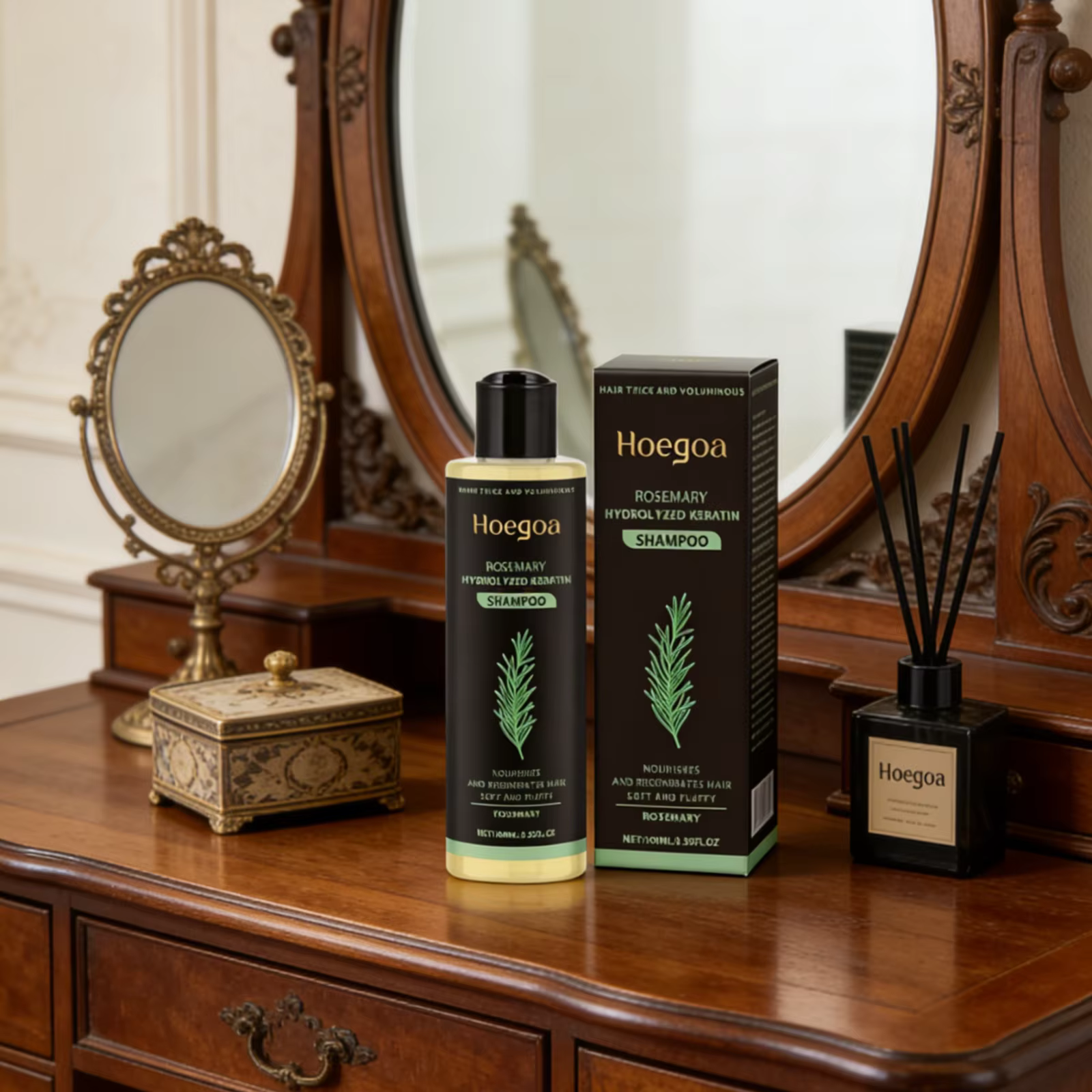  Shampoo Hoegoa à la kératine hydrolysée de romarin