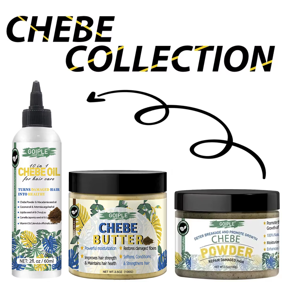 GOIPLE Chebe – Produits capillaires : Après-shampoing nourrissant et hydratant en profondeur