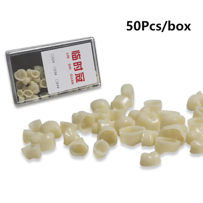 Kit de couronne dentaire temporaire, 50 pièces/boîte, placage de dents antérieures, molaire avant, postérieur, outils de blanchiment des dents, dentisterie