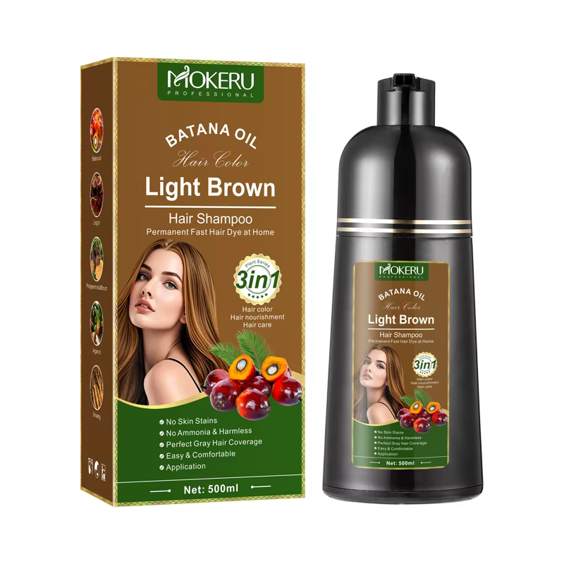 MOKERU Shampoing pour teinture capillaire à l'huile de Batana - une formule d'extrait végétal trois