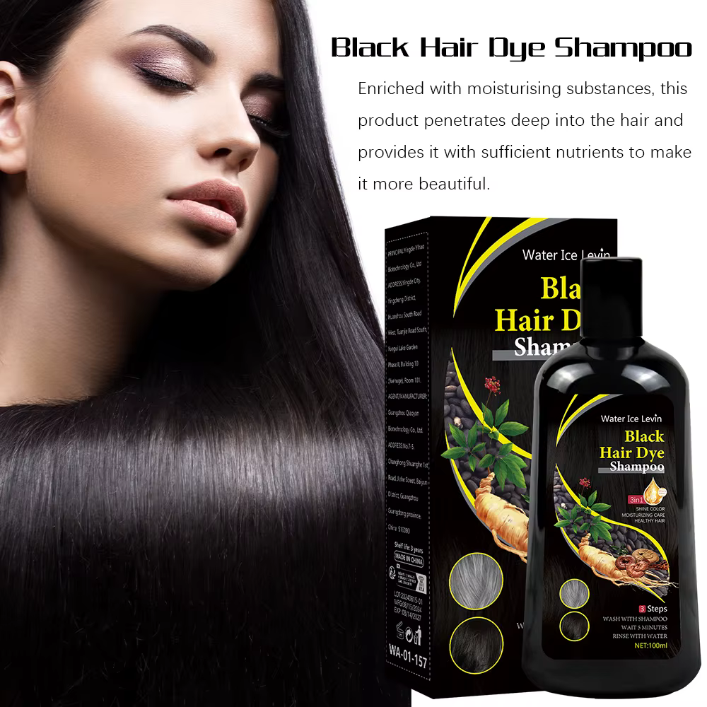 Nouveau 100ml noir couleur de cheveux colorant